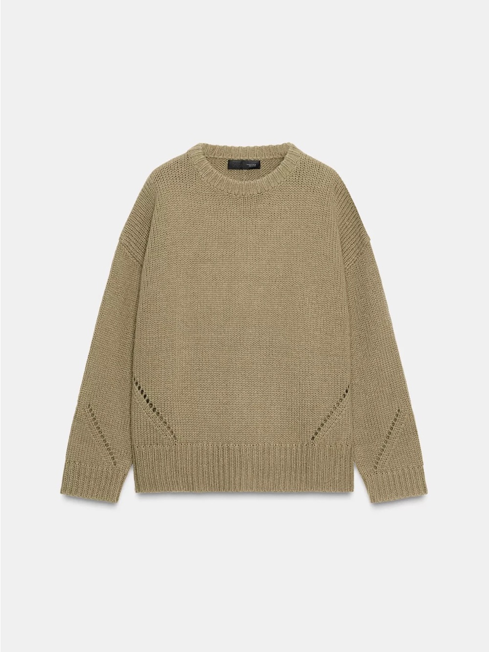 Zara women’s Crewneck Knit Sweater in Olive